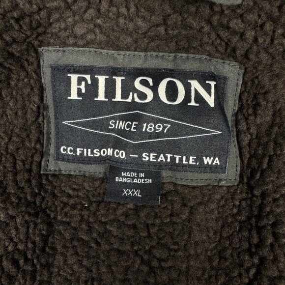 Filson Kodiak Insulated Jacket Mens XXXL 20067680 Raven Faded Black Gray Dry Wax - Picture 7 of 14